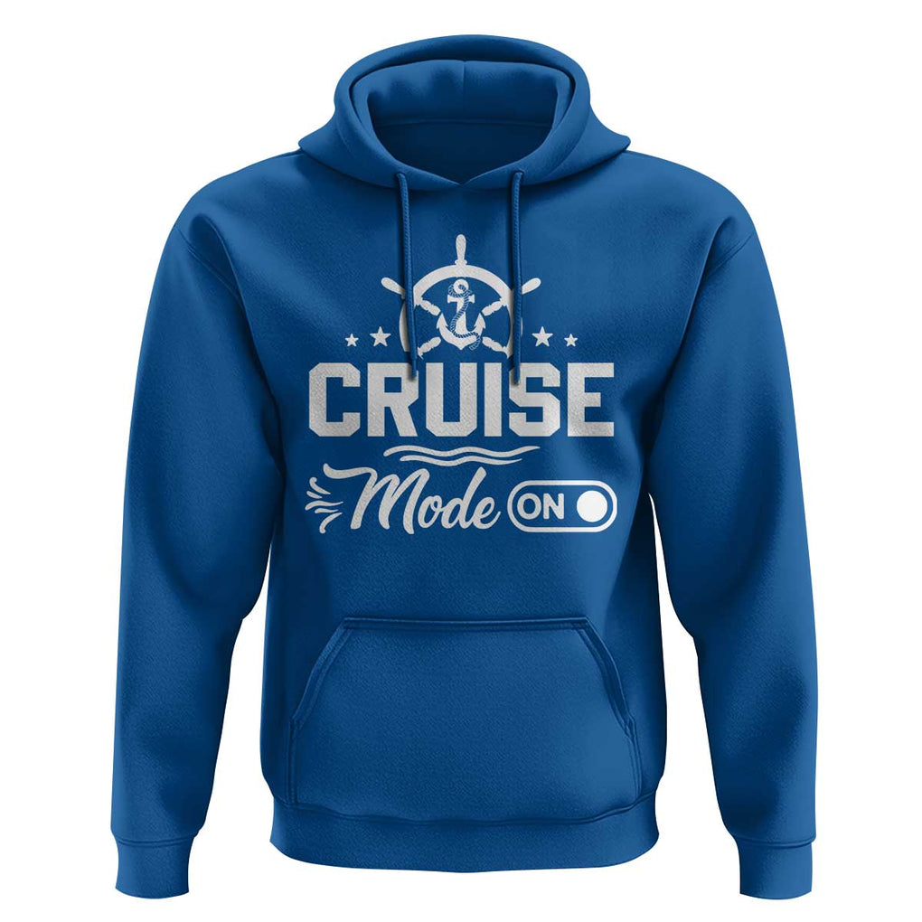 Funny Cruise Mode On Hoodie Summer Vacation Family Matching Vintage Anchor TS11 Royal Blue Print Your Wear