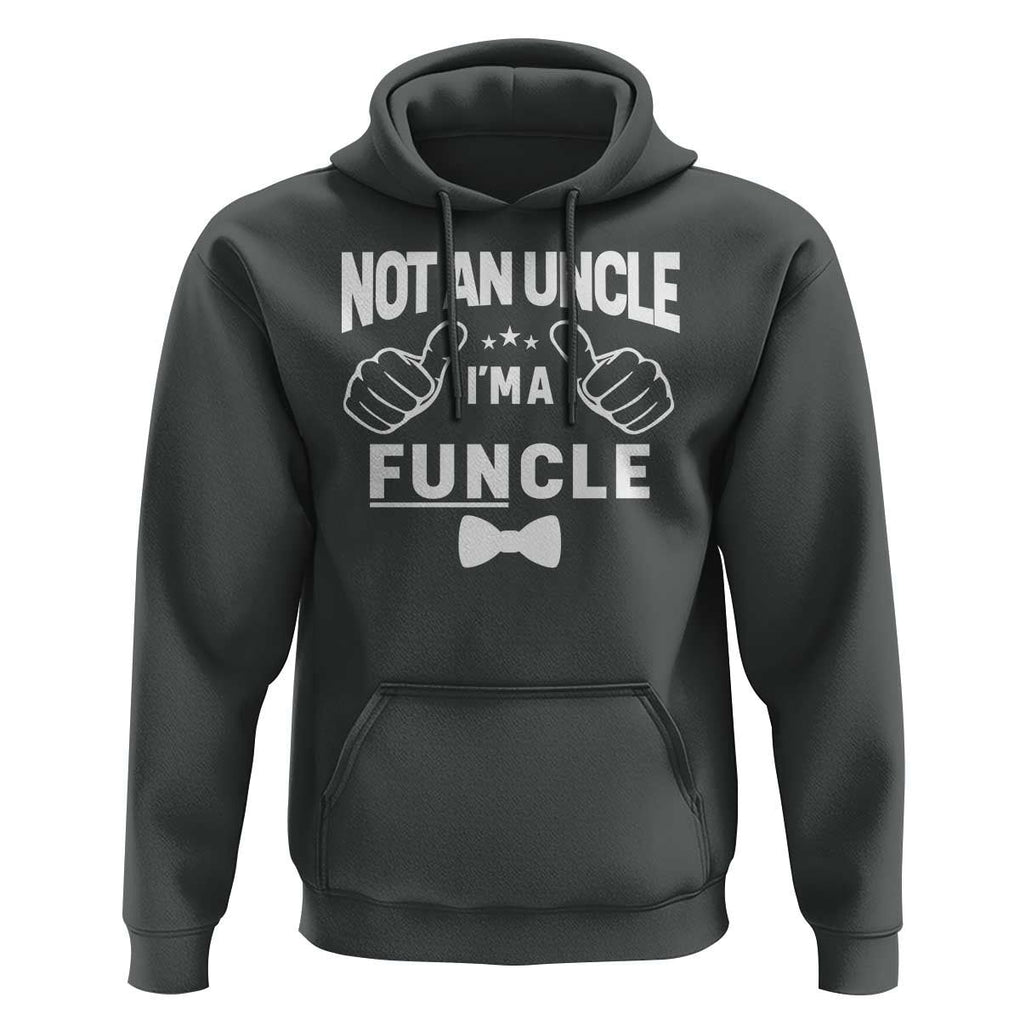 Funny Not An Uncle I'm A Funcle Hoodie Vintage Ribbon Star TS11 Dark Heather Print Your Wear