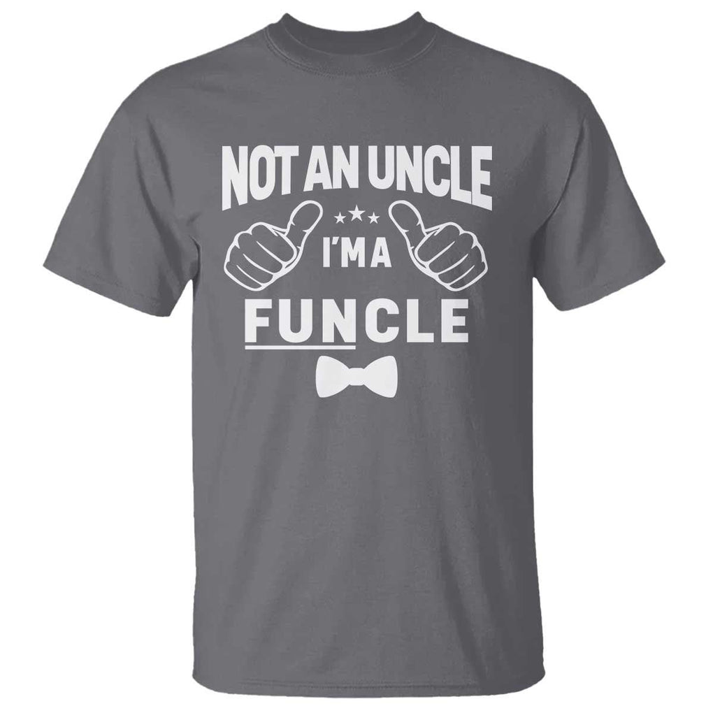 Funny Not An Uncle I'm A Funcle T Shirt Vintage Ribbon Star TS11 Charcoal Print Your Wear