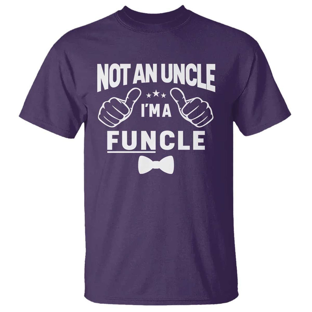 Funny Not An Uncle I'm A Funcle T Shirt Vintage Ribbon Star TS11 Purple Print Your Wear