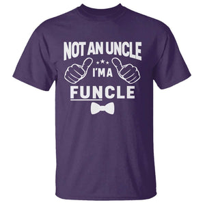 Funny Not An Uncle I'm A Funcle T Shirt Vintage Ribbon Star TS11 Purple Print Your Wear
