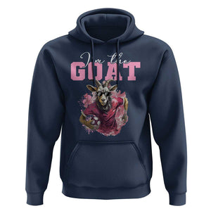 Funny Soccer Hoodie I'm The Goat Football Player TS11 Navy Print Your Wear