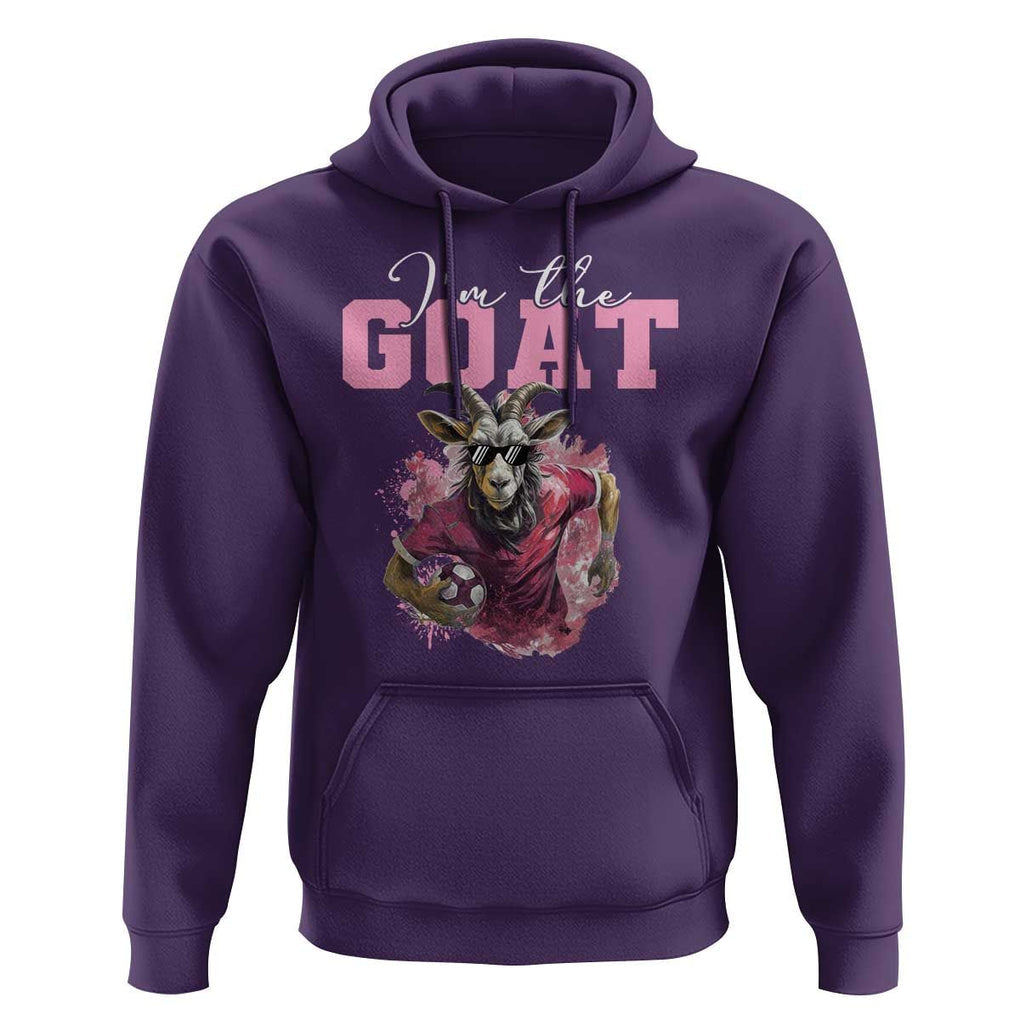 Funny Soccer Hoodie I'm The Goat Football Player TS11 Purple Print Your Wear