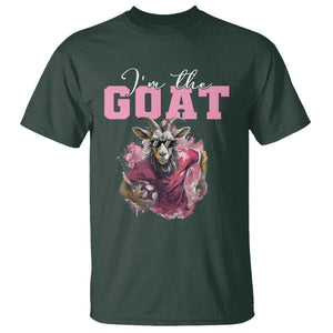 Funny Soccer T Shirt I'm The Goat Football Player TS11 Dark Forest Green Print Your Wear