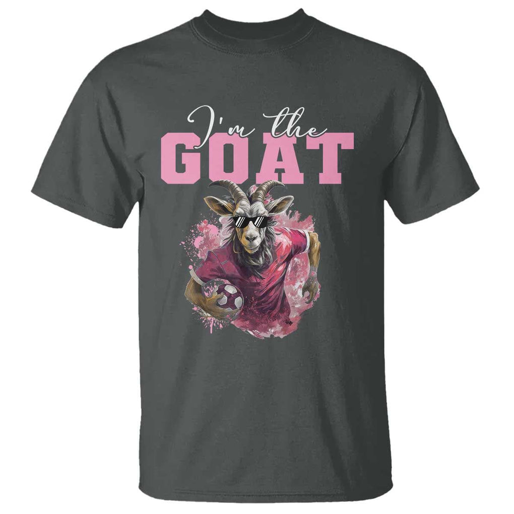 Funny Soccer T Shirt I'm The Goat Football Player TS11 Dark Heather Print Your Wear
