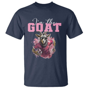 Funny Soccer T Shirt I'm The Goat Football Player TS11 Navy Print Your Wear