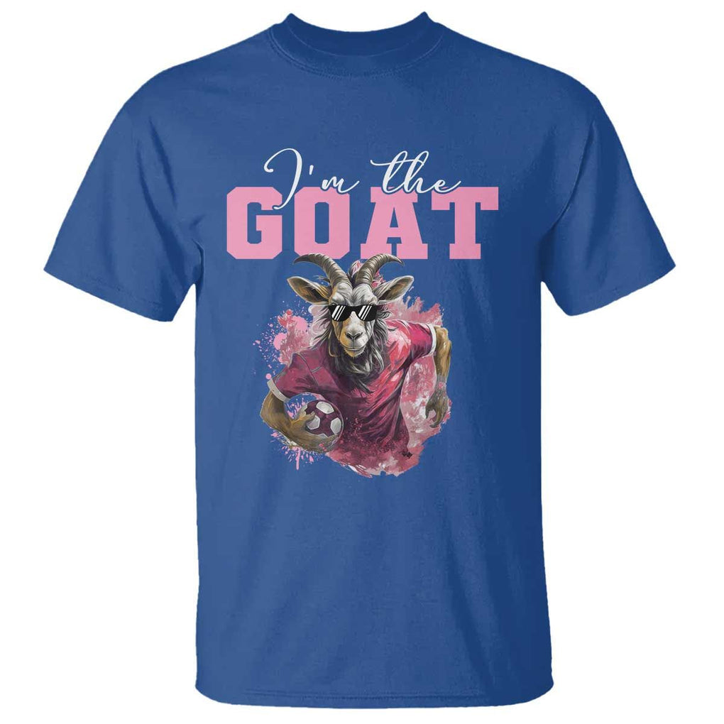 Funny Soccer T Shirt I'm The Goat Football Player TS11 Royal Blue Print Your Wear