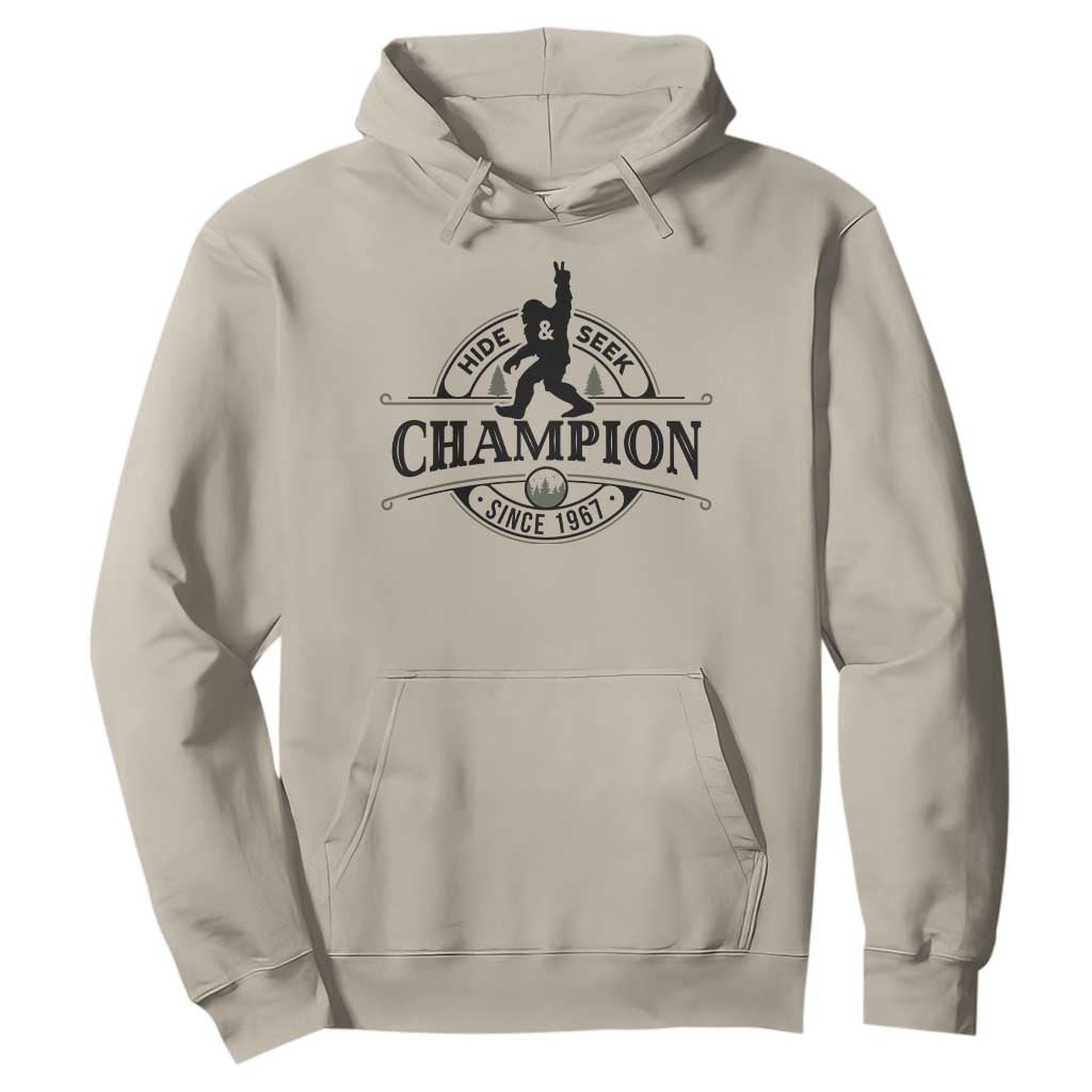Bigfoot Lover Hoodie Hide And Seek Champion Vintage Sasquatch TS11 Sand Print Your Wear