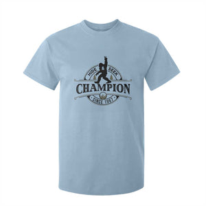 Bigfoot Lover T Shirt For Kid Hide And Seek Champion Vintage Sasquatch TS11 Light Blue Print Your Wear
