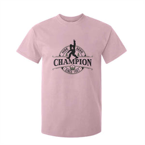 Bigfoot Lover T Shirt For Kid Hide And Seek Champion Vintage Sasquatch TS11 Light Pink Print Your Wear