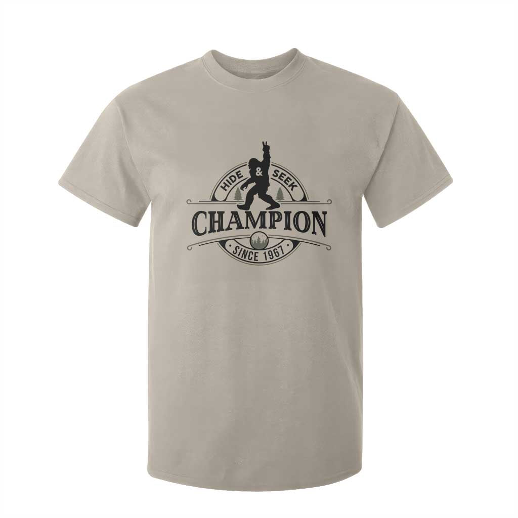 Bigfoot Lover T Shirt For Kid Hide And Seek Champion Vintage Sasquatch TS11 Sand Print Your Wear