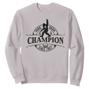 Bigfoot Lover Sweatshirt Hide And Seek Champion Vintage Sasquatch TS11 Ice Gray Print Your Wear