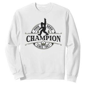 Bigfoot Lover Sweatshirt Hide And Seek Champion Vintage Sasquatch TS11 White Print Your Wear