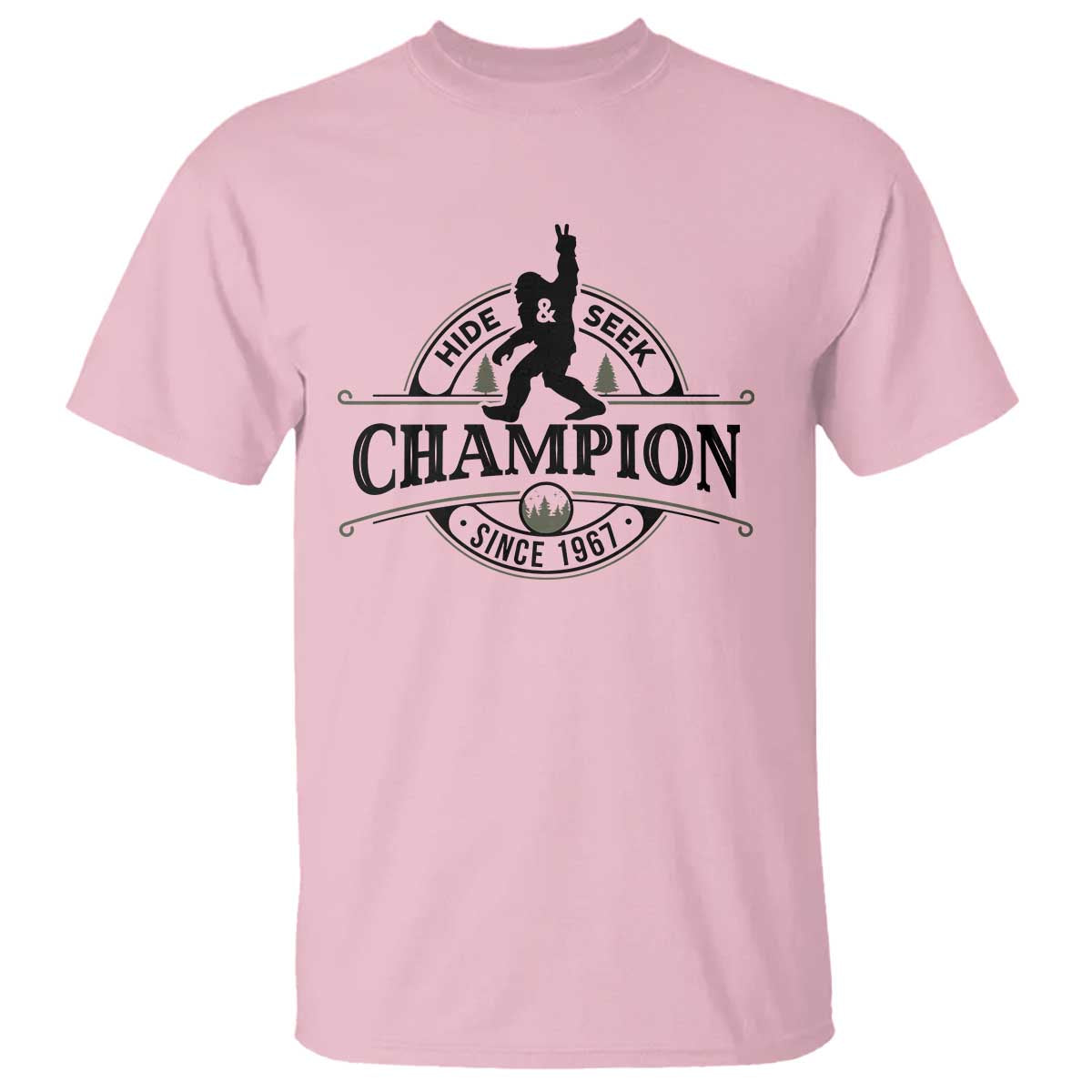 Bigfoot Lover T Shirt Hide And Seek Champion Vintage Sasquatch TS11 Light Pink Print Your Wear