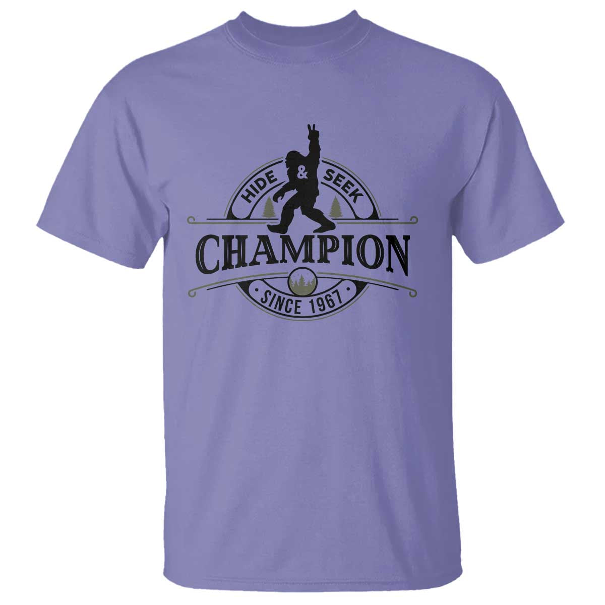 Bigfoot Lover T Shirt Hide And Seek Champion Vintage Sasquatch TS11 Violet Print Your Wear