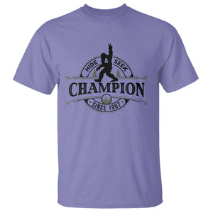 Bigfoot Lover T Shirt Hide And Seek Champion Vintage Sasquatch TS11 Violet Print Your Wear