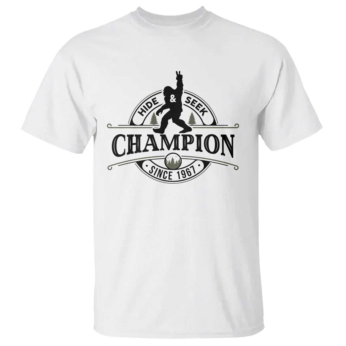 Bigfoot Lover T Shirt Hide And Seek Champion Vintage Sasquatch TS11 White Print Your Wear