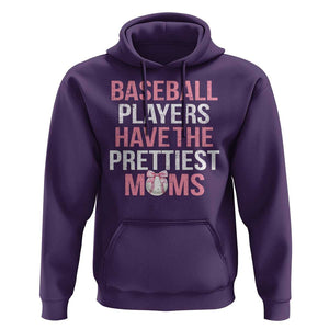 Funny Baseball Hoodie Baseball Players Have The Prettiest Moms Vintage Ribbon Ball TS11 Purple Print Your Wear