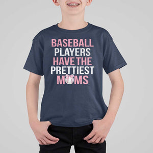 Funny Baseball T Shirt For Kid Baseball Players Have The Prettiest Moms Vintage Ribbon Ball TS11 Navy Print Your Wear