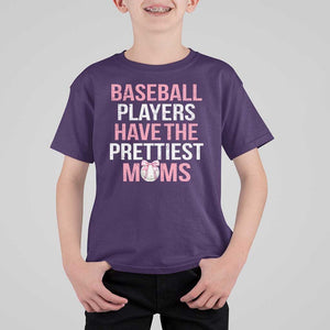 Funny Baseball T Shirt For Kid Baseball Players Have The Prettiest Moms Vintage Ribbon Ball TS11 Purple Print Your Wear