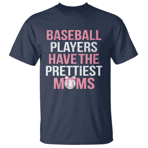 Funny Baseball T Shirt Baseball Players Have The Prettiest Moms Vintage Ribbon Ball TS11 Navy Print Your Wear
