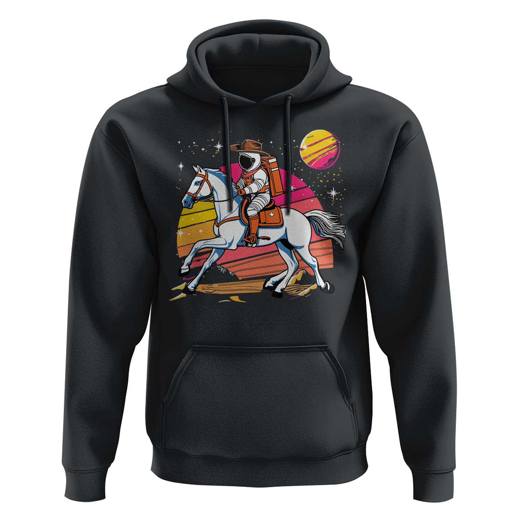 Astronaut Cowboy Hoodie Spaceman Planets Space Galaxy Western Style TS11 Black Print Your Wear