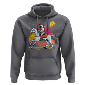 Astronaut Cowboy Hoodie Spaceman Planets Space Galaxy Western Style TS11 Charcoal Print Your Wear