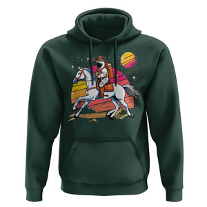 Astronaut Cowboy Hoodie Spaceman Planets Space Galaxy Western Style TS11 Dark Forest Green Print Your Wear