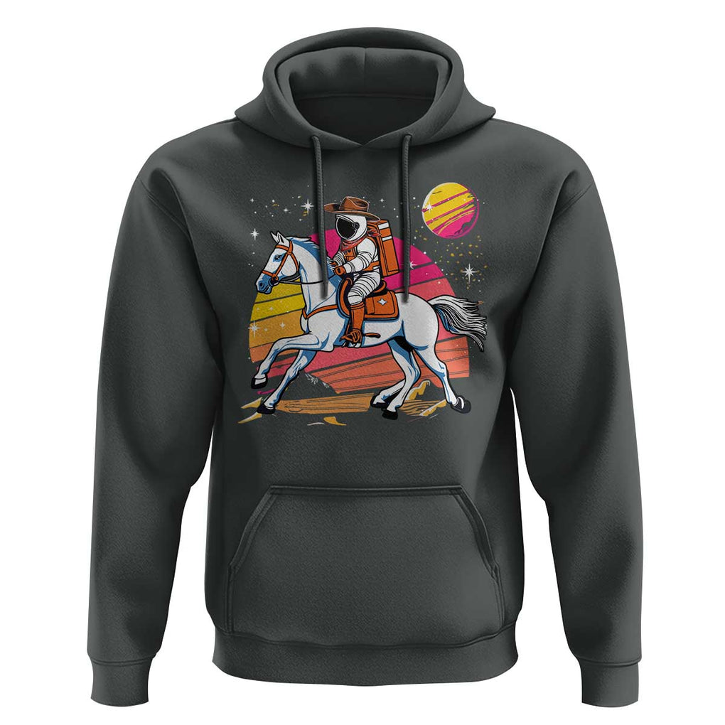 Astronaut Cowboy Hoodie Spaceman Planets Space Galaxy Western Style TS11 Dark Heather Print Your Wear