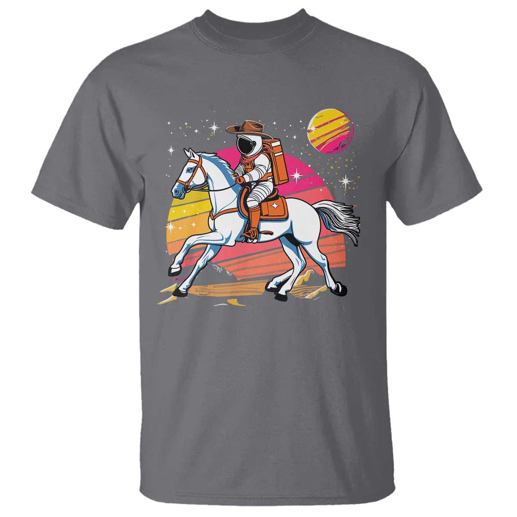Astronaut Cowboy T Shirt Spaceman Planets Space Galaxy Western Style TS11 Charcoal Print Your Wear