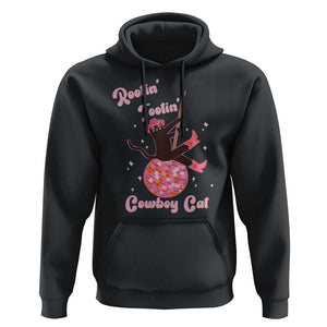 Funny Rootin Tootin Cowboy Cat Hoodie Western Hat Cute Black Kitten Cowgirls TS11 Black Print Your Wear