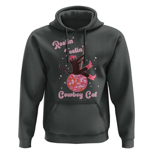 Funny Rootin Tootin Cowboy Cat Hoodie Western Hat Cute Black Kitten Cowgirls TS11 Dark Heather Print Your Wear