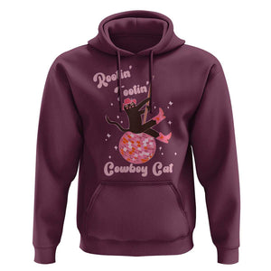 Funny Rootin Tootin Cowboy Cat Hoodie Western Hat Cute Black Kitten Cowgirls TS11 Maroon Print Your Wear