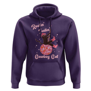 Funny Rootin Tootin Cowboy Cat Hoodie Western Hat Cute Black Kitten Cowgirls TS11 Purple Print Your Wear