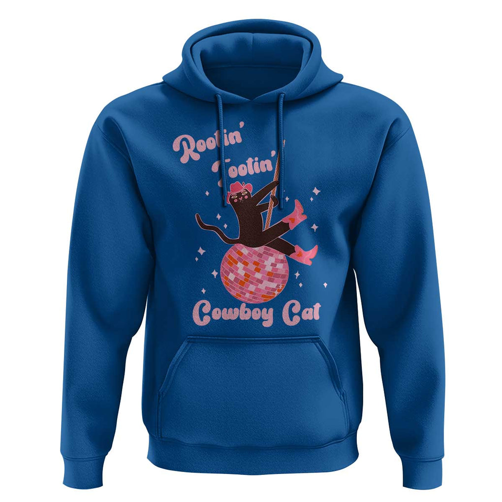 Funny Rootin Tootin Cowboy Cat Hoodie Western Hat Cute Black Kitten Cowgirls TS11 Royal Blue Print Your Wear