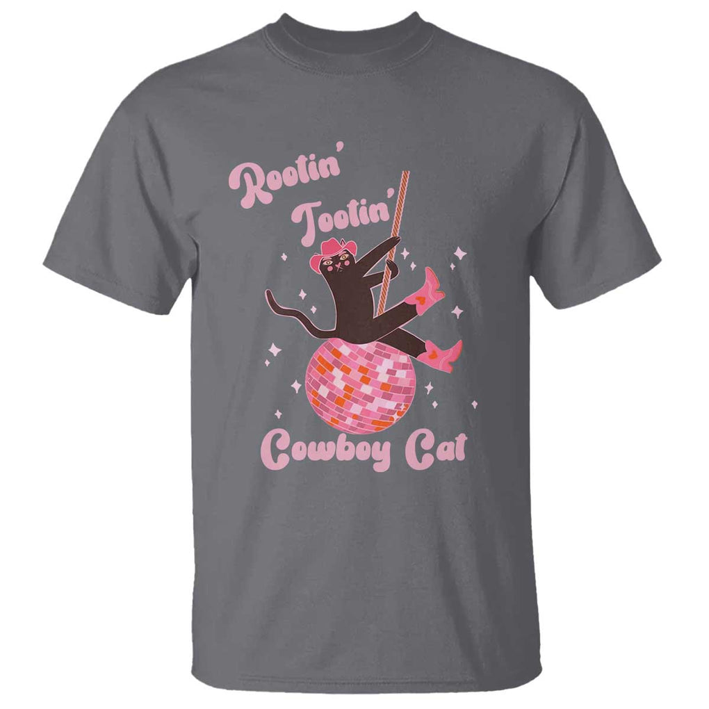 Funny Rootin Tootin Cowboy Cat T Shirt Western Hat Cute Black Kitten Cowgirls TS11 Charcoal Print Your Wear