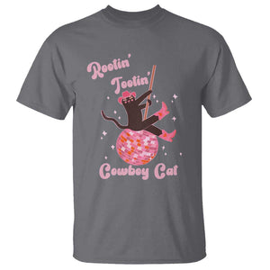 Funny Rootin Tootin Cowboy Cat T Shirt Western Hat Cute Black Kitten Cowgirls TS11 Charcoal Print Your Wear