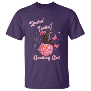 Funny Rootin Tootin Cowboy Cat T Shirt Western Hat Cute Black Kitten Cowgirls TS11 Purple Print Your Wear