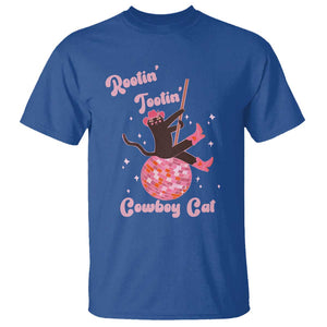 Funny Rootin Tootin Cowboy Cat T Shirt Western Hat Cute Black Kitten Cowgirls TS11 Royal Blue Print Your Wear