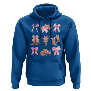 Cowgirl Coquette Hoodie Pink Bow Cowboy Hat Boots Western Country TS11 Royal Blue Print Your Wear