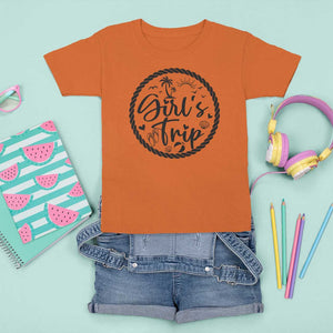 Girls Trip T Shirt For Kid Beach Party Drinks With Friends And Memories TS11 Orange Print Your Wear