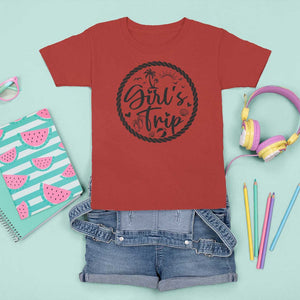 Girls Trip T Shirt For Kid Beach Party Drinks With Friends And Memories TS11 Red Print Your Wear