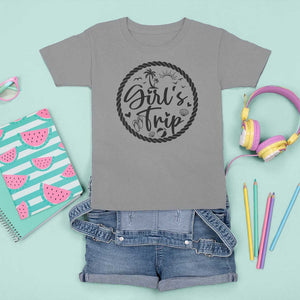 Girls Trip T Shirt For Kid Beach Party Drinks With Friends And Memories TS11 Sport Gray Print Your Wear