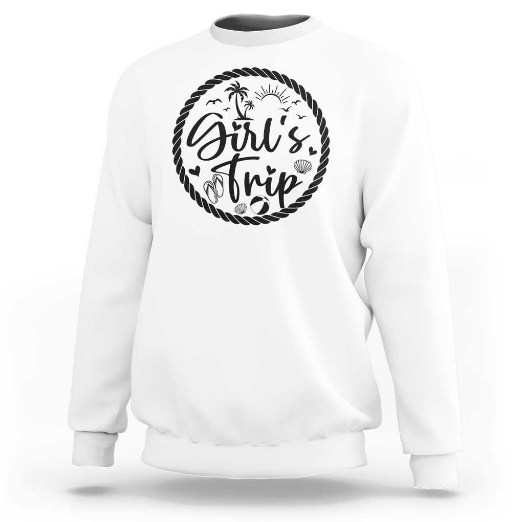 Girls Trip Sweatshirt Beach Party Drinks With Friends And Memories TS11 White Print Your Wear