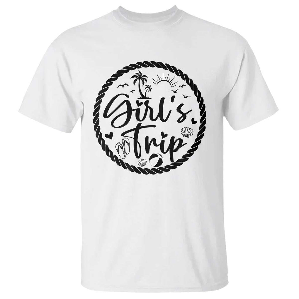 Girls Trip T Shirt Beach Party Drinks With Friends And Memories TS11 White Print Your Wear