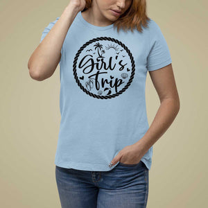Girls Trip T Shirt For Women Beach Party Drinks With Friends And Memories TS11 Light Blue Print Your Wear