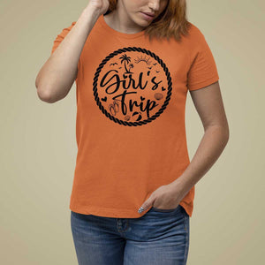 Girls Trip T Shirt For Women Beach Party Drinks With Friends And Memories TS11 Orange Print Your Wear