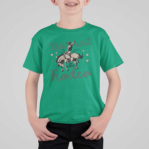 Retro Western Cowboy T Shirt For Kid This Ain't My First Rodeo Country Rope TS11 Irish Green Print Your Wear