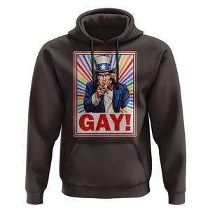 Funny LGBT Hoodie Gay Uncle Sam Ally Pride Month TS11 Dark Chocolate Print Your Wear