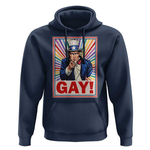 Funny LGBT Hoodie Gay Uncle Sam Ally Pride Month TS11 Navy Print Your Wear